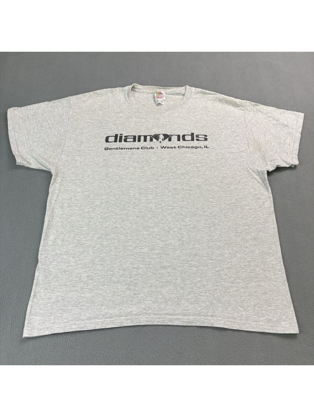 Vintage Diamonds Gentlemans Club Chicago T Shirt Size XL Gray Strip Club